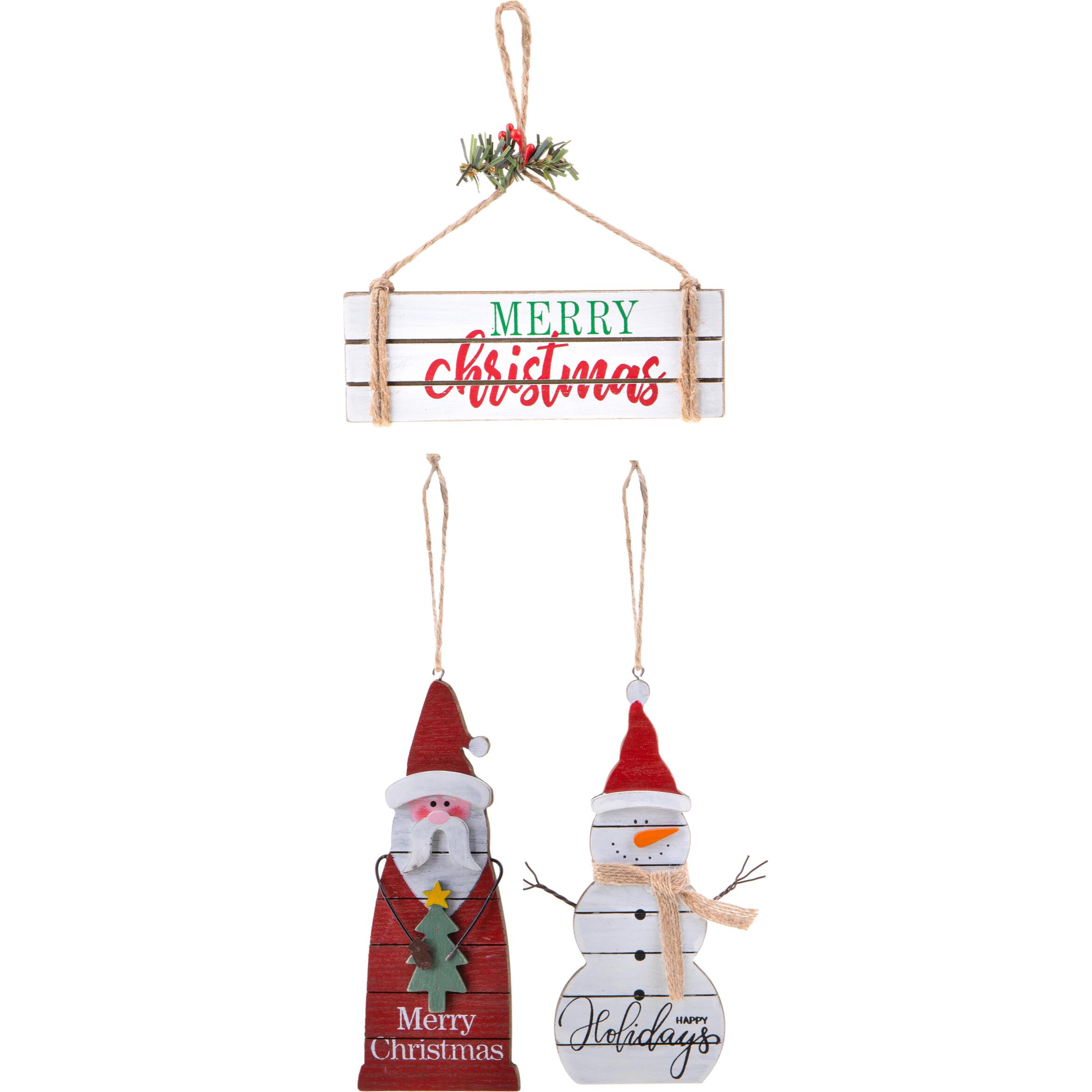 Decoro legno da appendere ?? cm - Pezzi 6 - BIANCO - Bianchi Dino SpA
