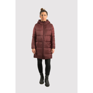 Chaqueta para mujer ECOON Paris Long Jacket - granate oscuro