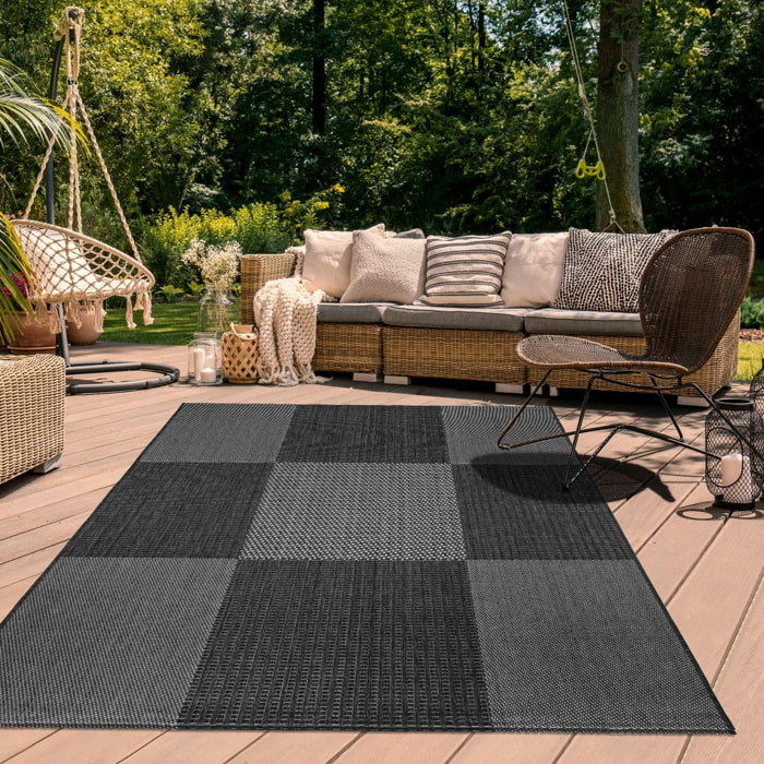 Tapis extérieur tissé kilim rectangle JOMI