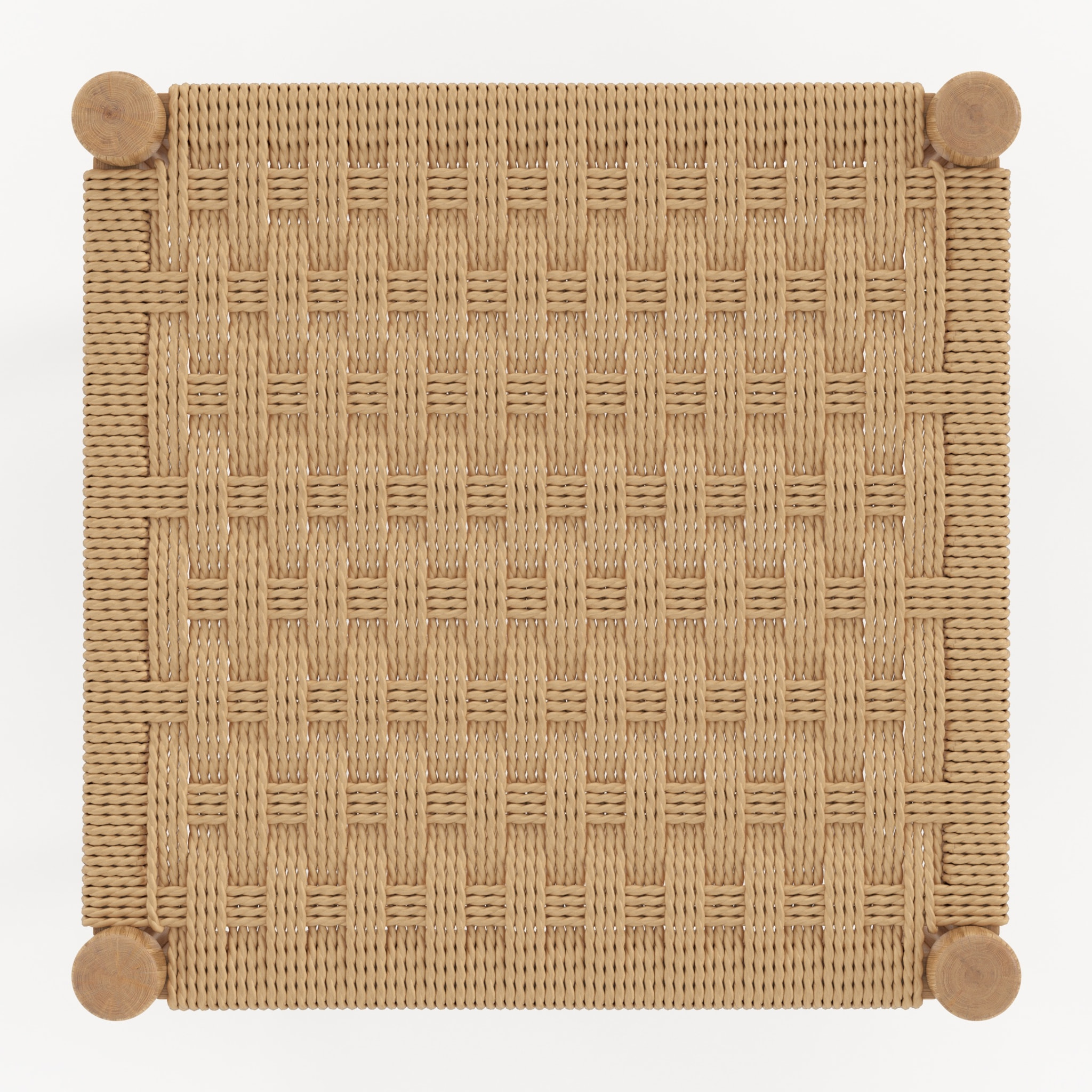 Tabouret pour îlot central 65 cm en tressage et bois - Kepler