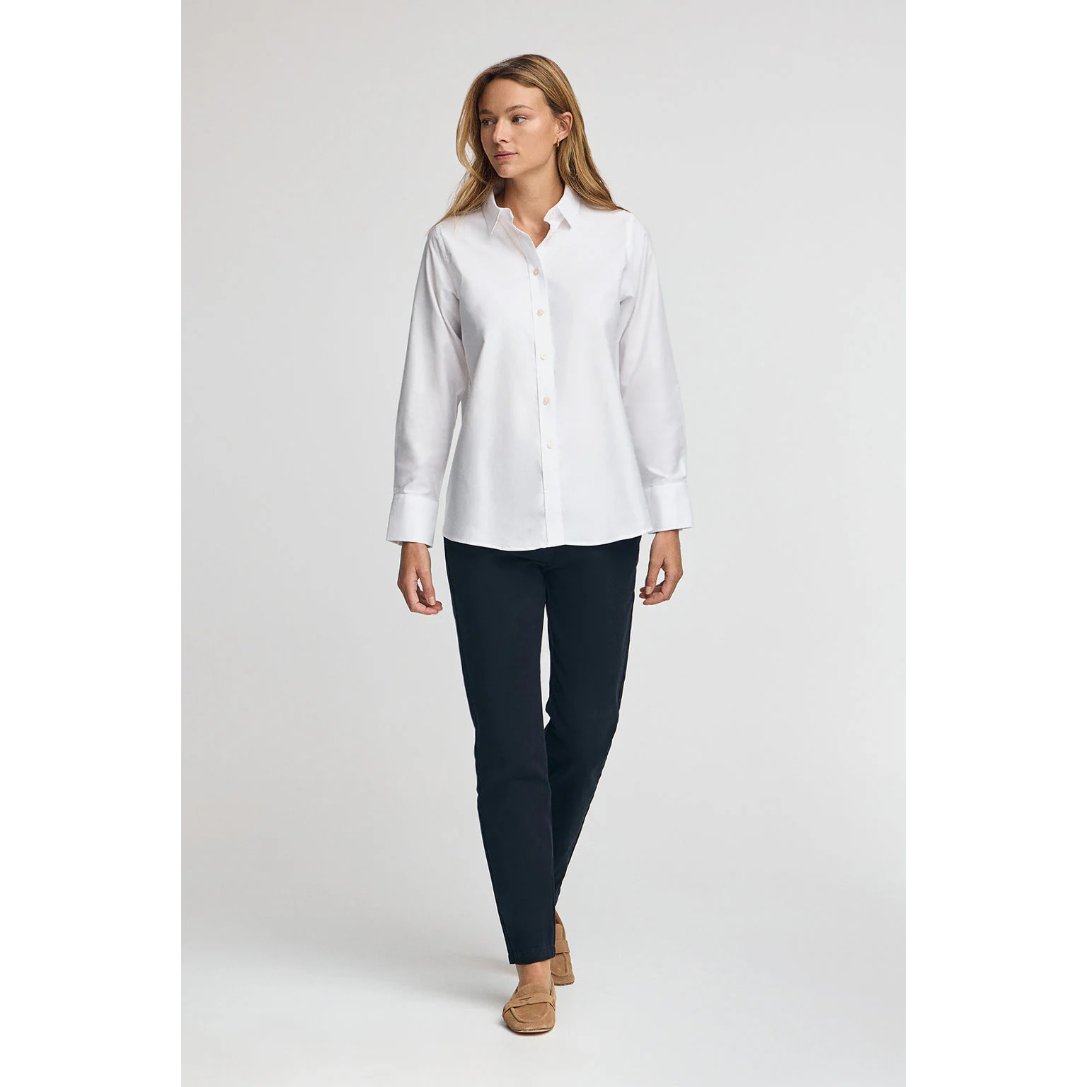 Camisa blanca de corte relajado con logo Polo Club