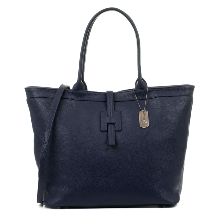 Aurigo borsa Shopper donna in vera pelle Dollaro. Doppia posizione.