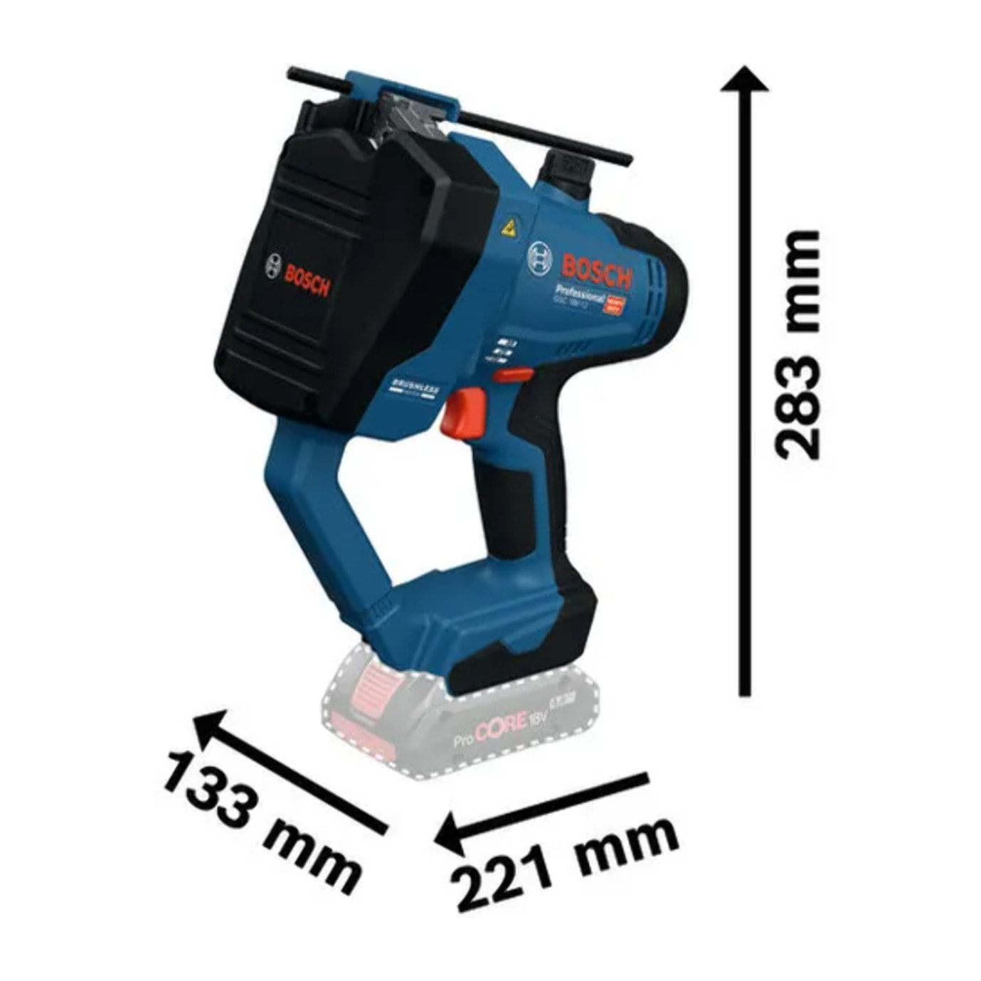 Coupe-tiges filetées sans fil GGC 18V-12 Professional dans calage L-BOXX - BOSCH - 06019M8001