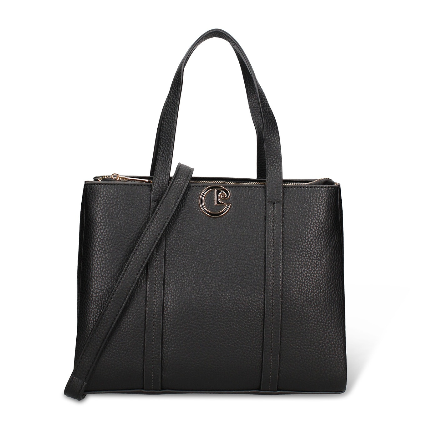 Borsa a mano da donna - Modello Silvana Chic - Pelle vegana PU - 28.0 x 23.5 x 10.0 cm