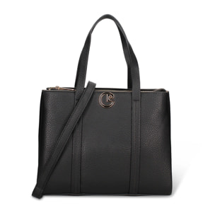 Borsa a mano da donna - Modello Silvana Chic - Pelle vegana PU - 28.0 x 23.5 x 10.0 cm