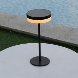 Lot de 2 lampes de table solaires et USB noires LED blanc chaud dimmable 2x VIVIA MINI SOLAR H27cm