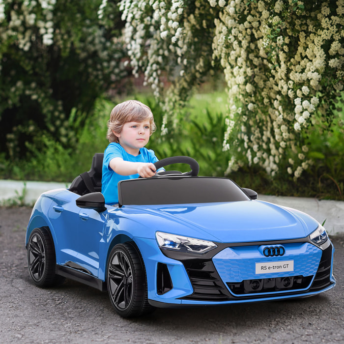 Véhicule électrique enfant Audi RS e-tron GT V. max. 5 Km/h télécommande effets sonores + lumineux bleu