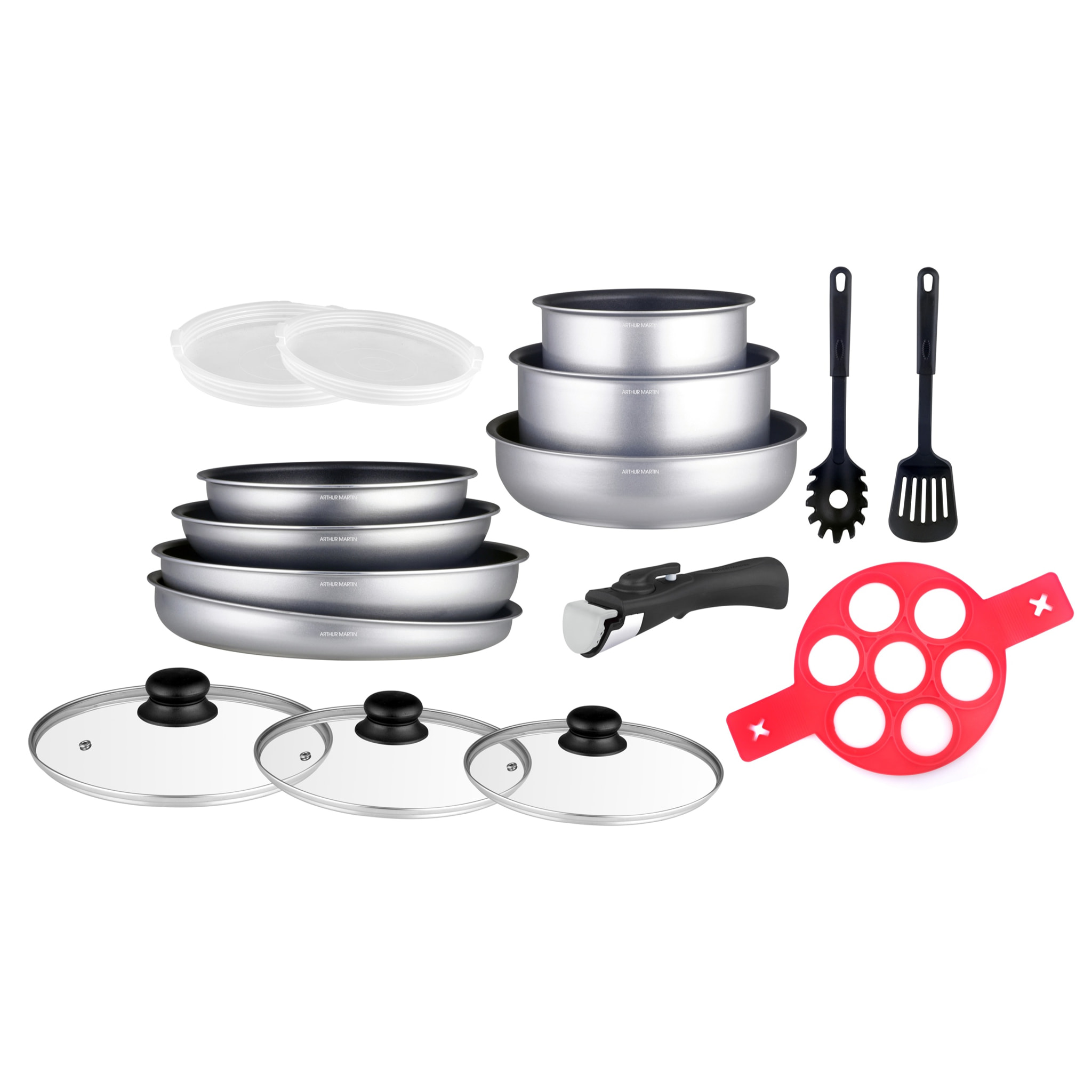 AM. Set 16pcs amov Gris Argent avec moule en silicone