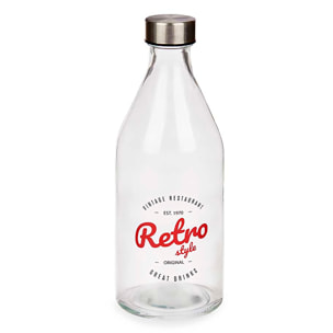 BOTELLA TAPON ACERO RETRO 1000ML