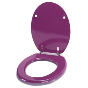 Abattant wc MDF CLEO Violet - Charnières Inox MSV