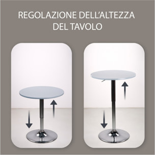 Tavolo bar alto tondo grigio - Leon