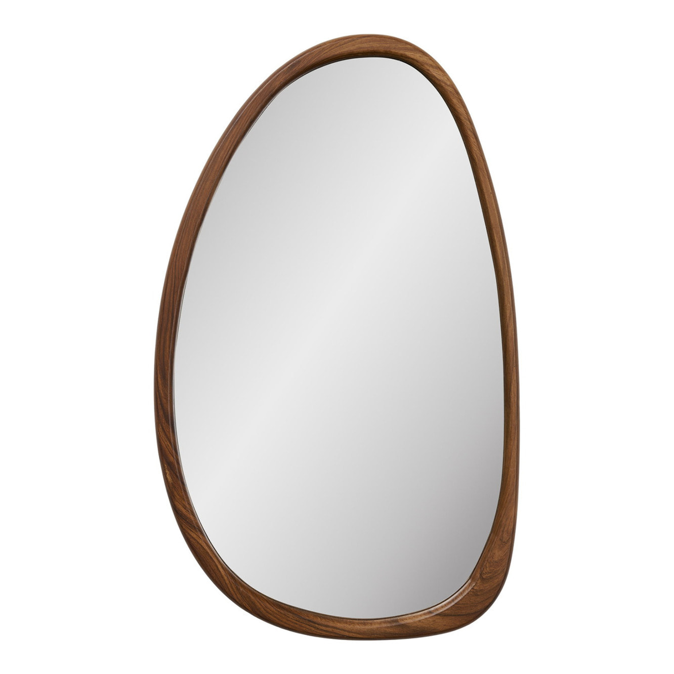 Specchio da parete Luxon in MDF effetto legno forma organica 38,5x64,5 cm