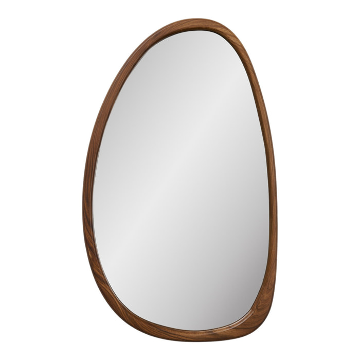 Specchio da parete Luxon in MDF effetto legno forma organica 38,5x64,5 cm