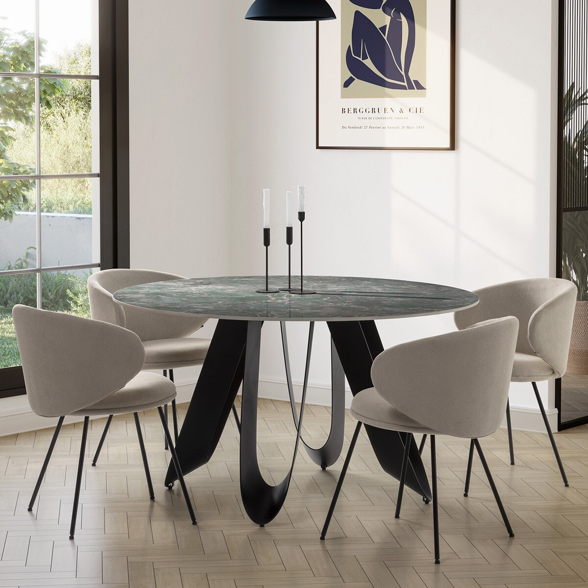 Table à manger ronde céramique 4 à 6 pers. - ORSO