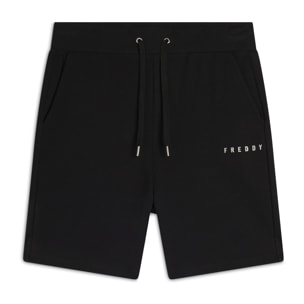 Bermuda sportivi in interlock con tasche