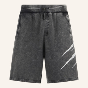 PLEIN SPORT Washed Shorts Crackle Scratch