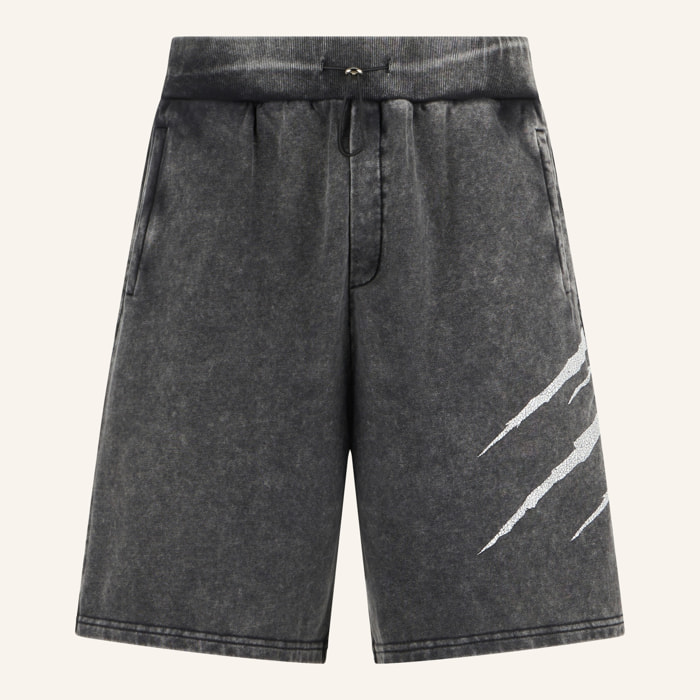 PLEIN SPORT Washed Shorts Crackle Scratch