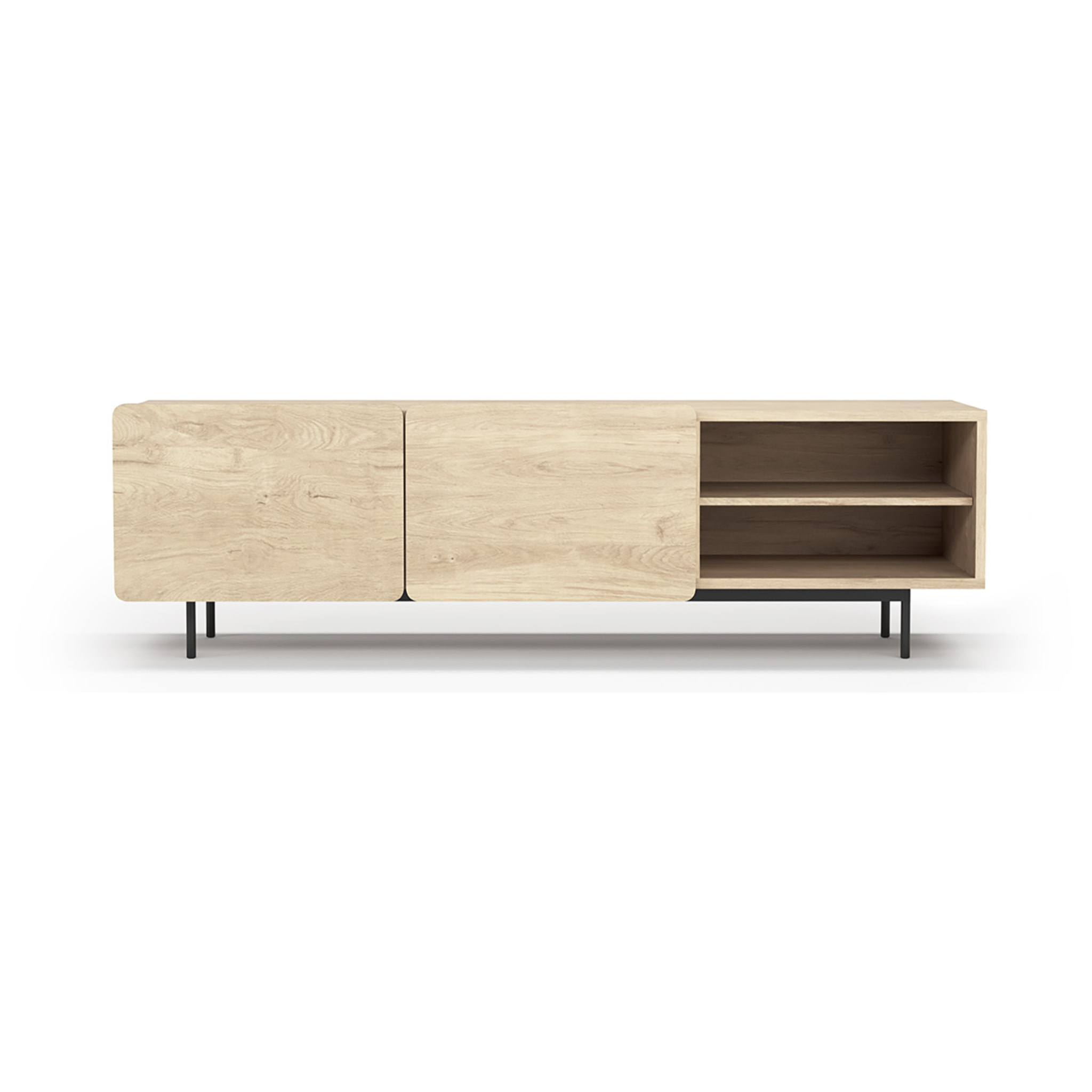 Bajo tv Biscuit roble claro 54x180x44 cm