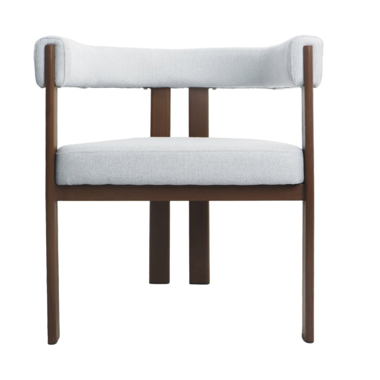 Fauteuil de salle à manger imitation bois "Neora" - Gris clair