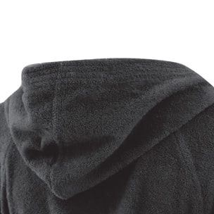 Bassetti Morbido Accappatoio 360 gr con Cappuccio 100% Cotone Uomo Donna Spugna Taglie Forti - ITALY Designed - Collezione VIVIAN - FUMO FA