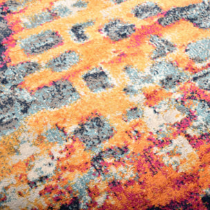 tapis moderne multicolore avec des motifs abstraits