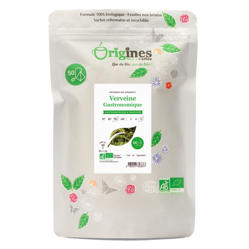 Verveine Gastronomique - Infusion Bio plante naturelle - Infusettes 50x1,2g