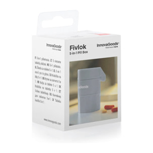 Boite à Pilule pour Couper et Broyer les Médicaments 5 en 1 Fivlok InnovaGoods
