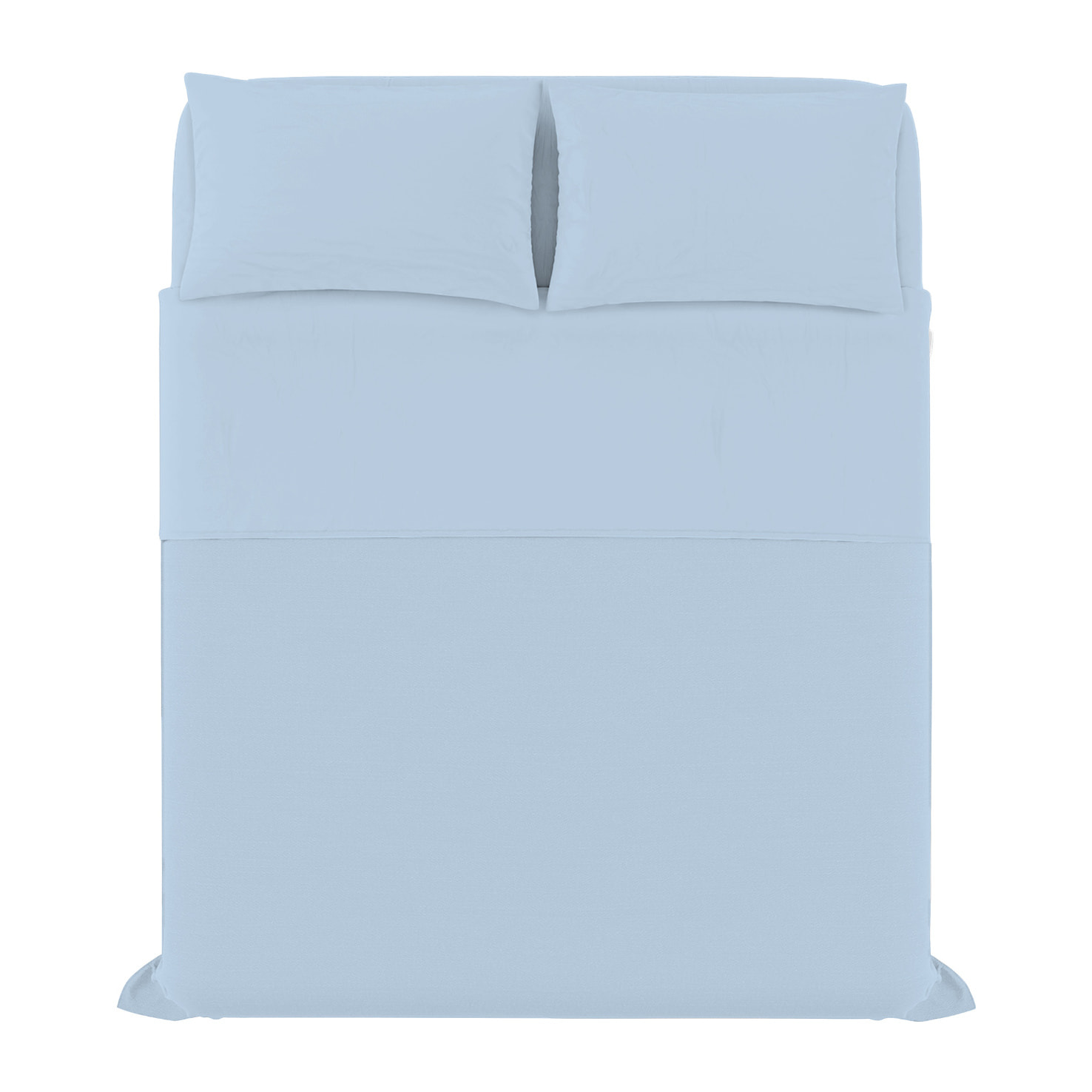 COMPLETO LETTO MAX COLOR, 100% Cotone, Made in Italy - AZZURRO