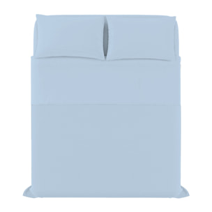 COMPLETO LETTO MAX COLOR, 100% Cotone, Made in Italy - AZZURRO