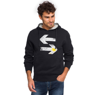 Sudadera Hot Buttered con capucha DIRECTION de color negro