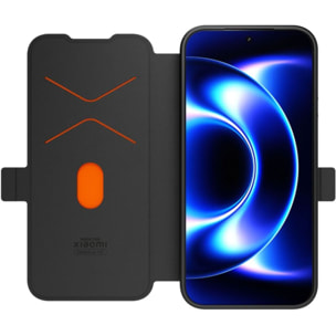 Etui avec cordon MADE FOR XIAOMI premium noir + dragonne Xiaomi 17 Ultra