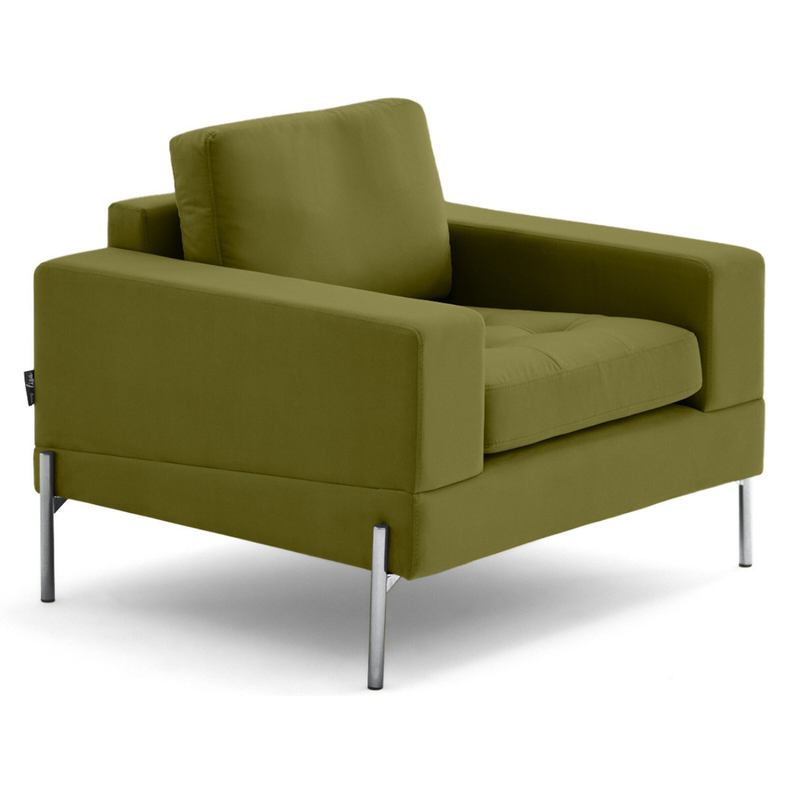 Isaure - fauteuil en velours - Vert Olive