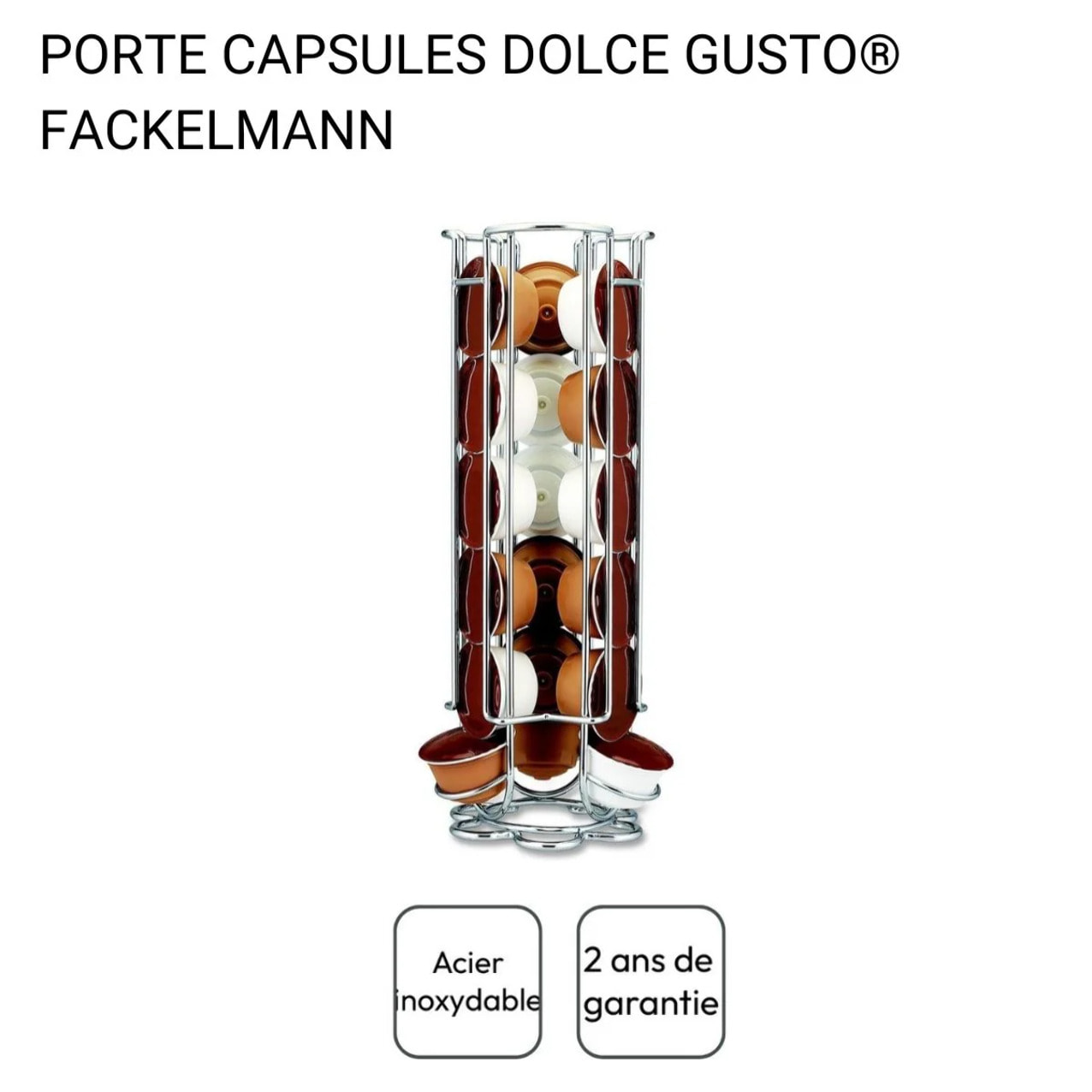 Ensemble à café avec porte capsules Dolce Gusto® et mousseur à lait Fackelmann