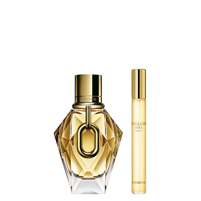 Million Gold For Her - Coffret Eau de Parfum 50 ml + Vaporisateur de voyage 10 ml
