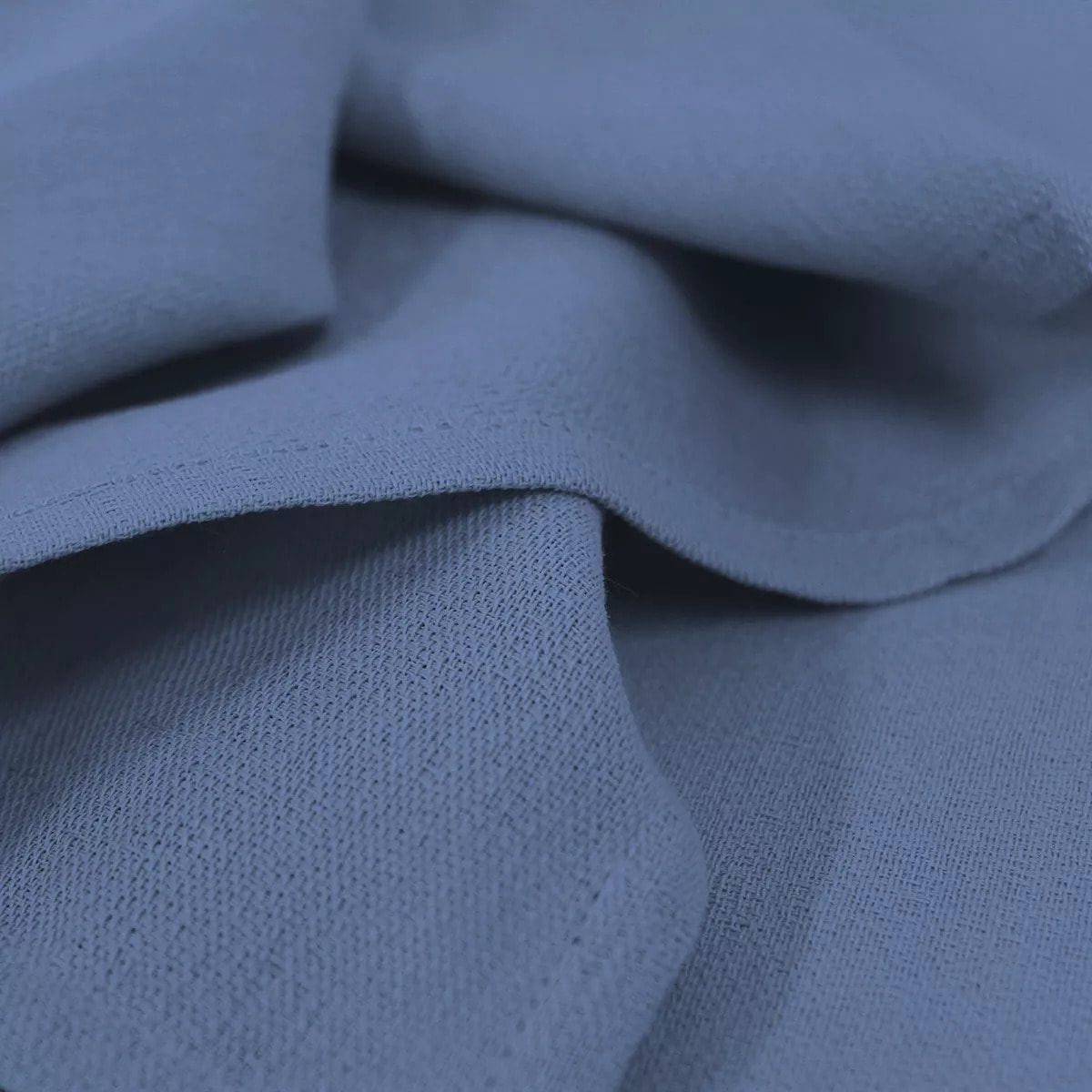Serviette pur coton motif jacquard bleu Bastide bleuet