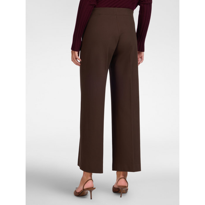 Elena Mirò - Pantaloni in jersey misto viscosa - Marrone