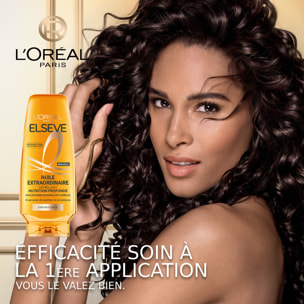 Lot de 12 - L'Oréal Paris Elseve Huile Extraordinaire Après-Shampooing Nutrition Profonde Huiles Rares de Marula et Camélia 200m