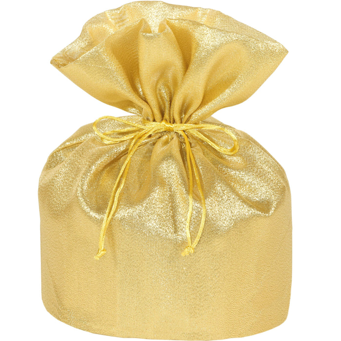 Sacco Panettone, metallico. Altezza 23 Cm - Pezzi 6 - 23X35X23cm - Colore: Dorato - Bianchi Dino - Articoli Natalizi