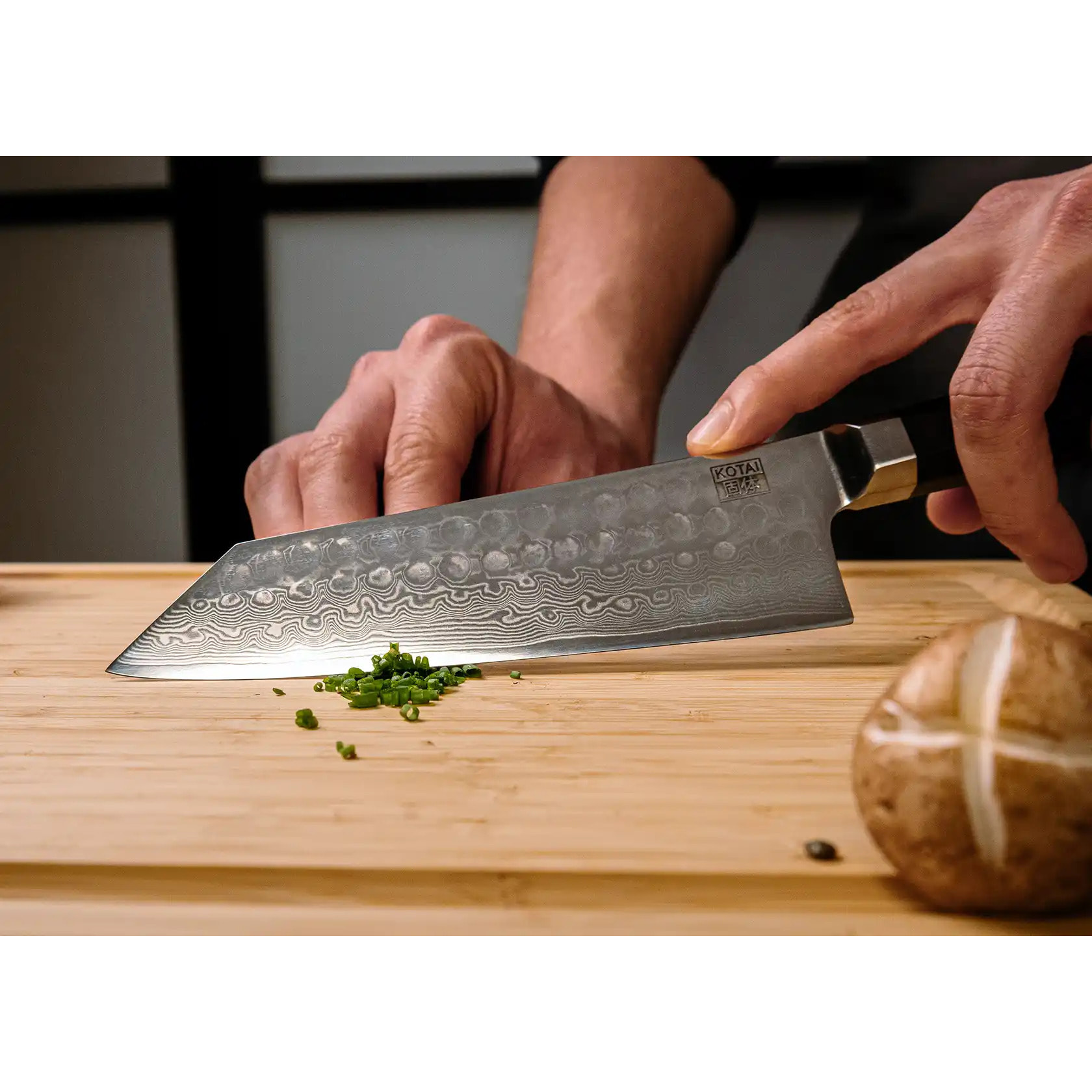 Juego de 2 Cuchillos de Base "Bunka Damascus" - Acero de Damasco