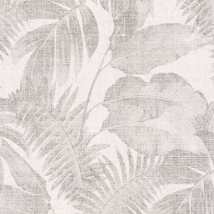 Papier peint jungle tropicale - Gris clair