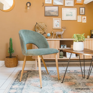 Lot de 2 chaises en velours côtelé - MOSS