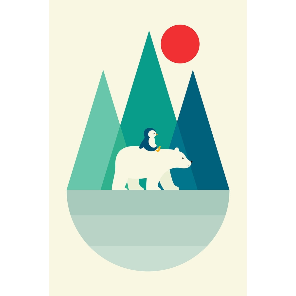 Tableau walking on the moon Toile imprimée