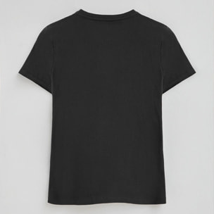 Pack mujer de dos camisetas blanca y negra de manga corta y bordado Rigby Go