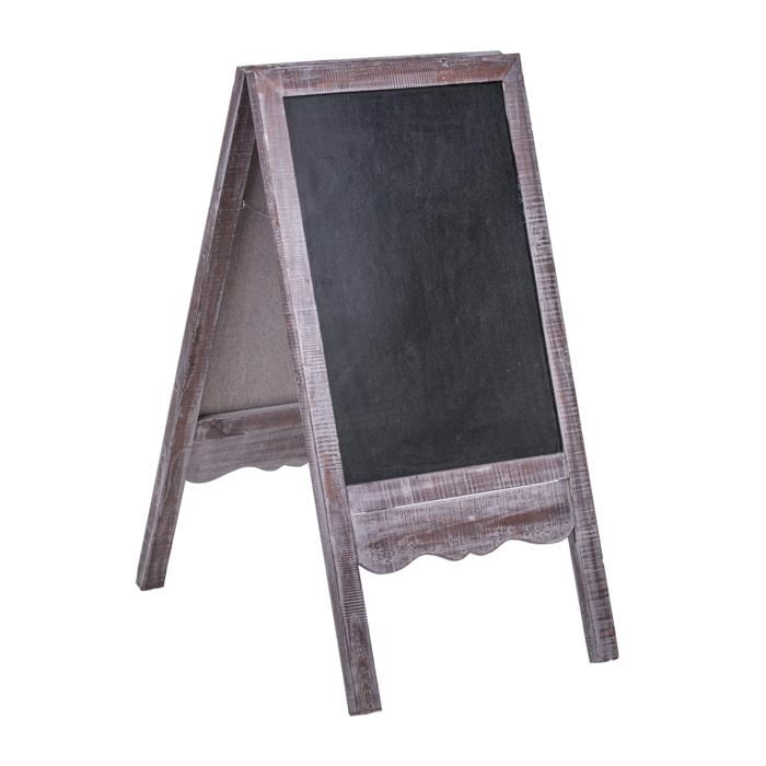 Lavagna Doppia. Altezza 100 Cm - Pezzi 1 - 50X100X6cm - Colore: Grigio - Bianchi Dino - Decori Casa E Complementi