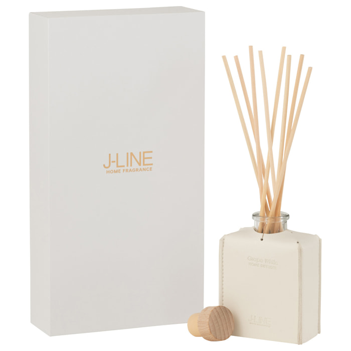 J-Line Bâtonnets parfumés - cuir - blanc - 100ml