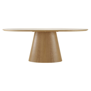 UGO - Table à manger 200x90cm plateau céramique pieds bois