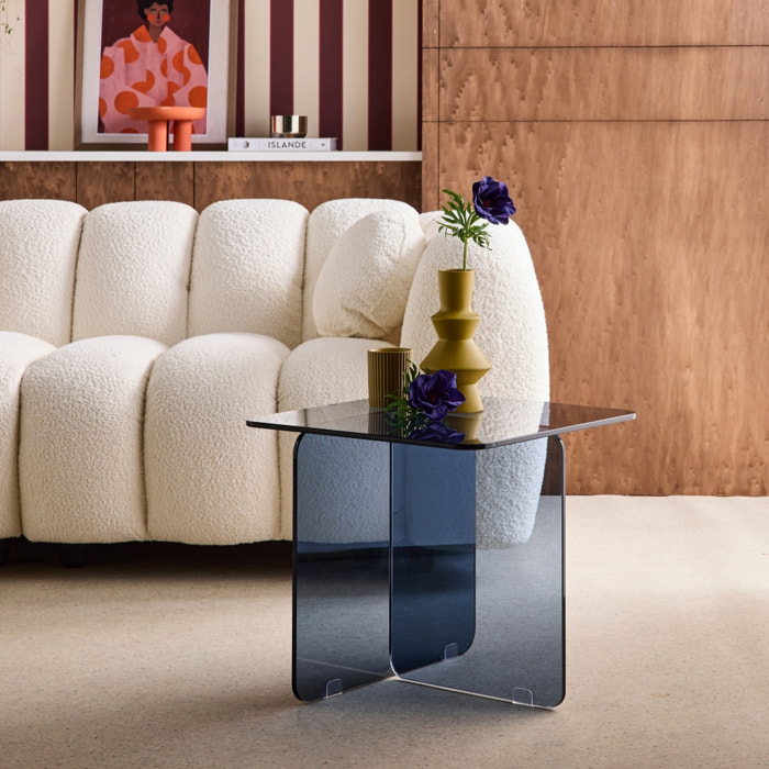 Table basse carrée verre trempé GLINTZ