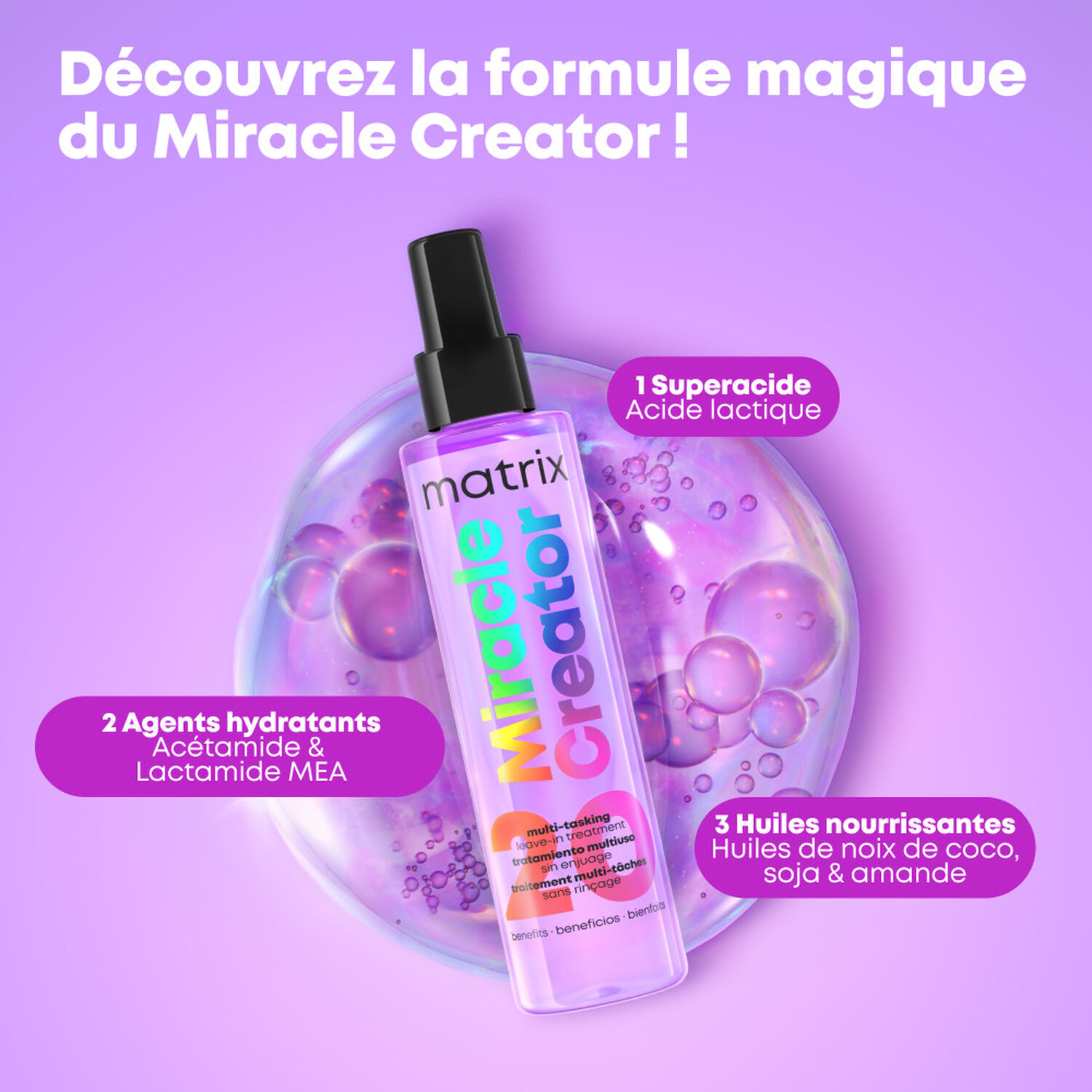 Miracle Creator - Spray Multi-Bénéfices Sans Rinçage