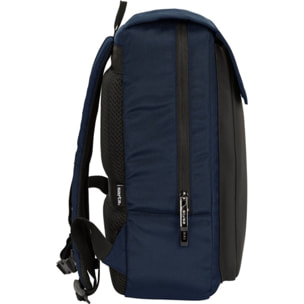 Mochila con solapa portatil 13,3+usb safta business "dark blue"