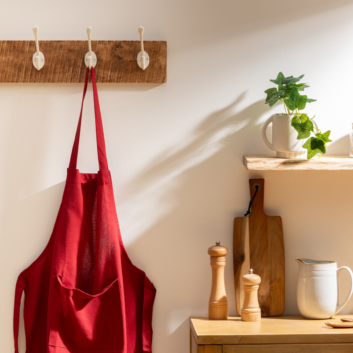 Tablier coton rouge 60x80cm